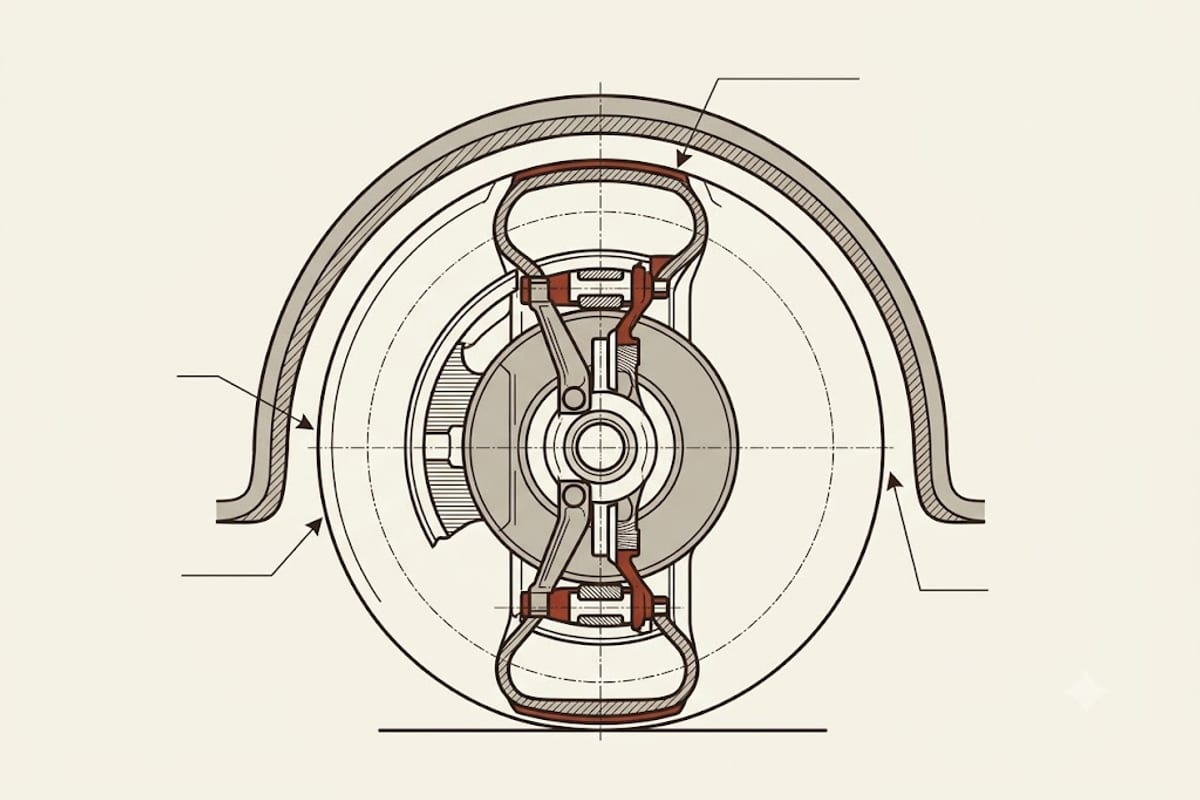 Where a larger tire makes contact